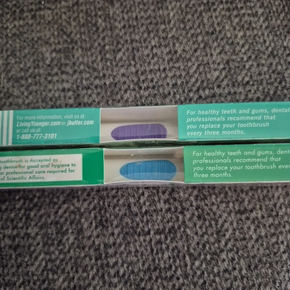 2 Vintage Butler Gum Toothbrush Full Size Head 460 Soft Bristles NOS Made In USA